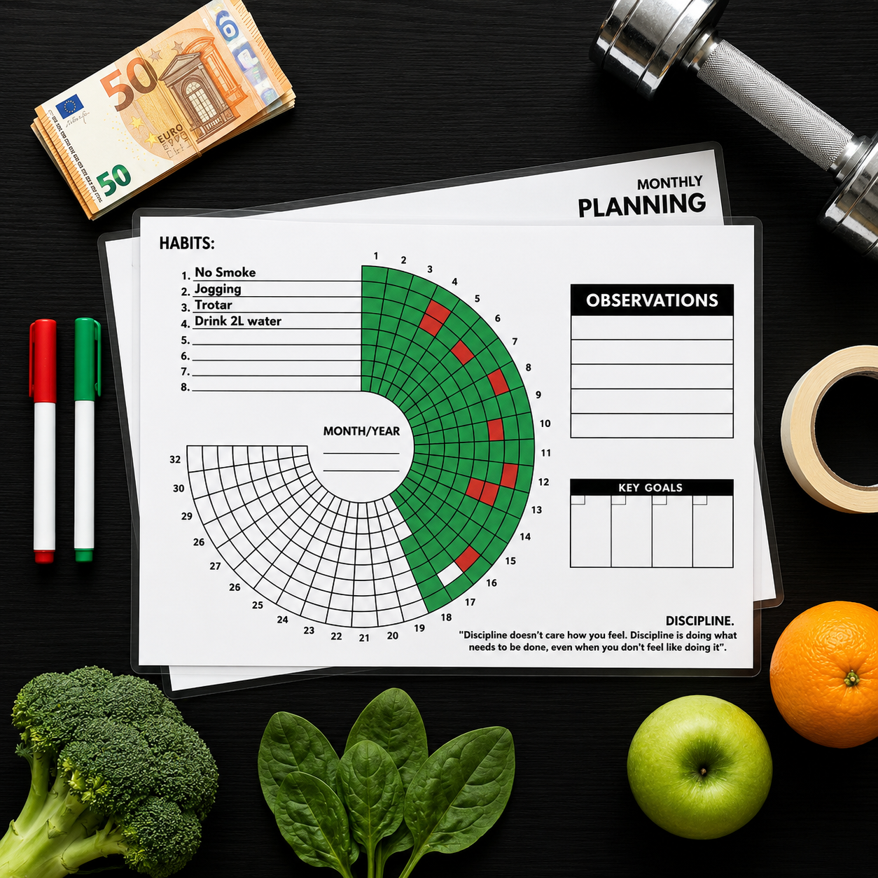 31-Day Discipline Habit Tracker Printable