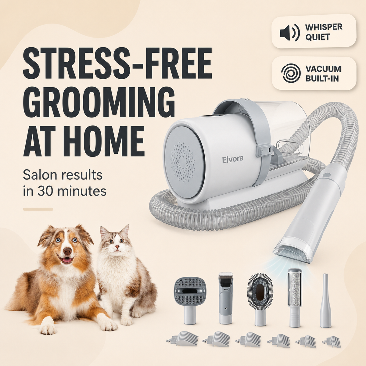 Elvora Groom Your Pet Without Covering Your Home in Fur. 🐾✨