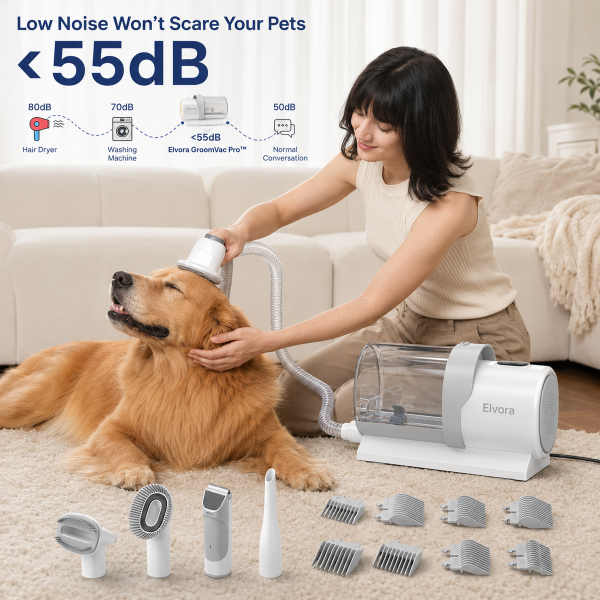 Elvora Groom Your Pet Without Covering Your Home in Fur. 🐾✨