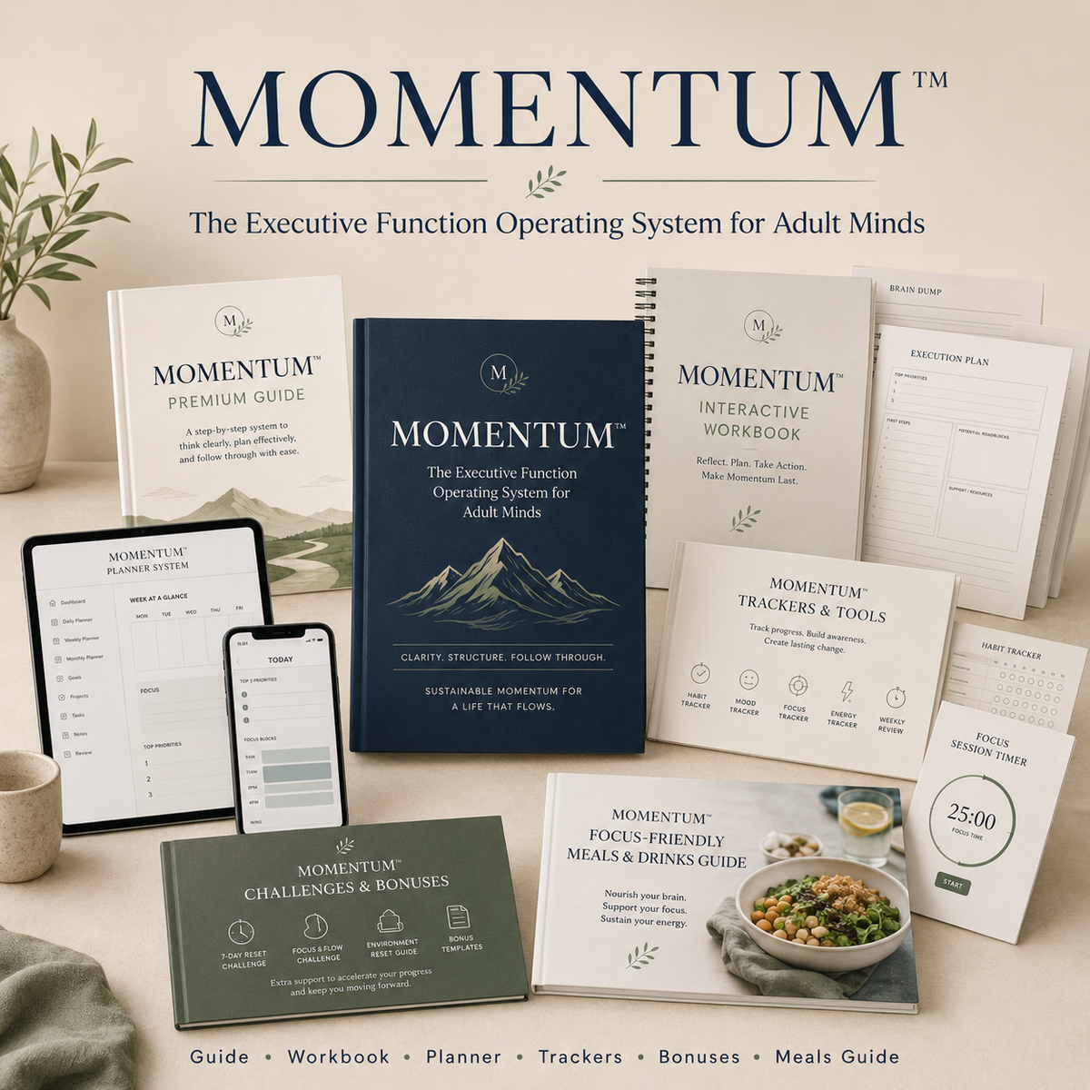 MOMENTUM™ — ADHD-Friendly Productivity System for Adult Minds