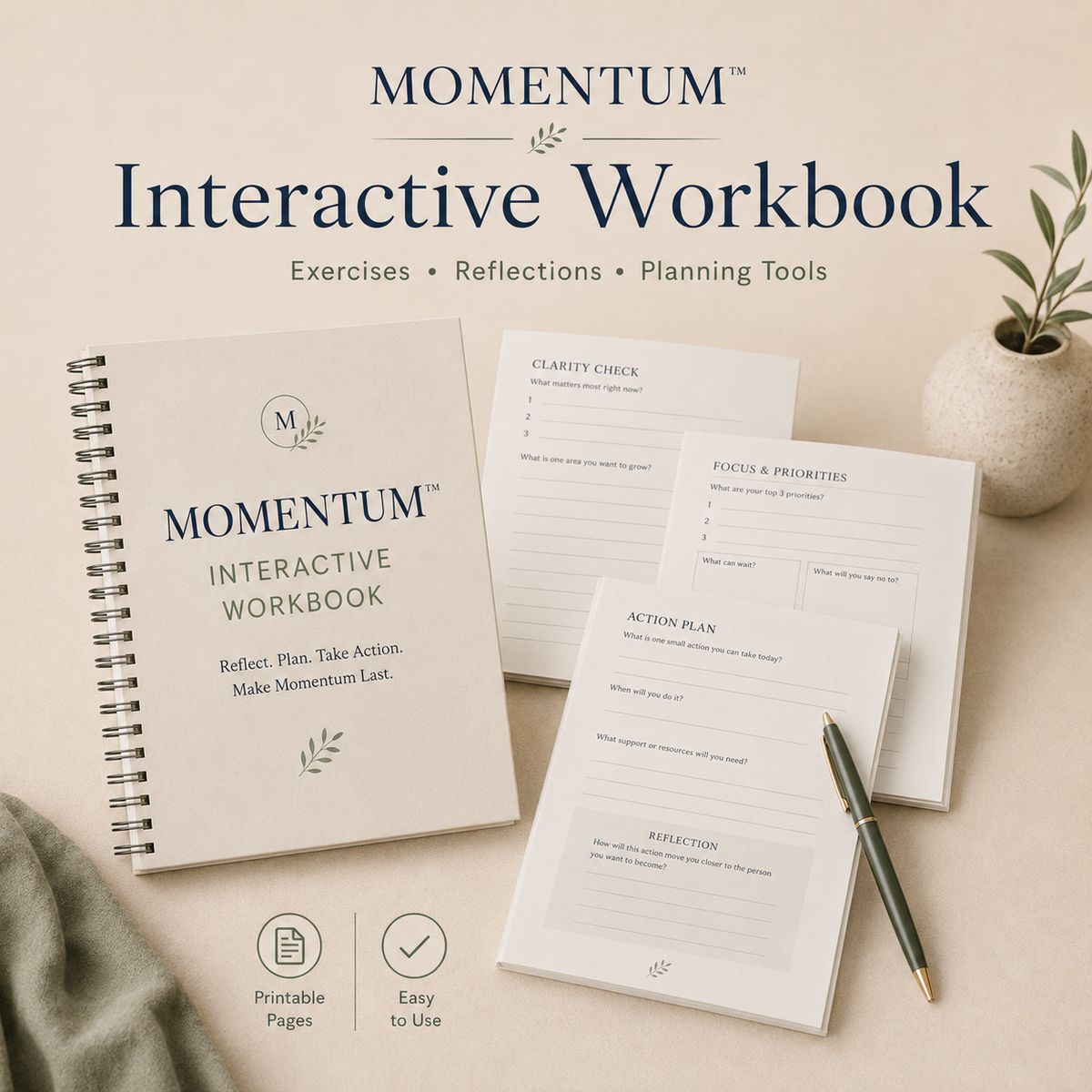 MOMENTUM™ — ADHD-Friendly Productivity System for Adult Minds