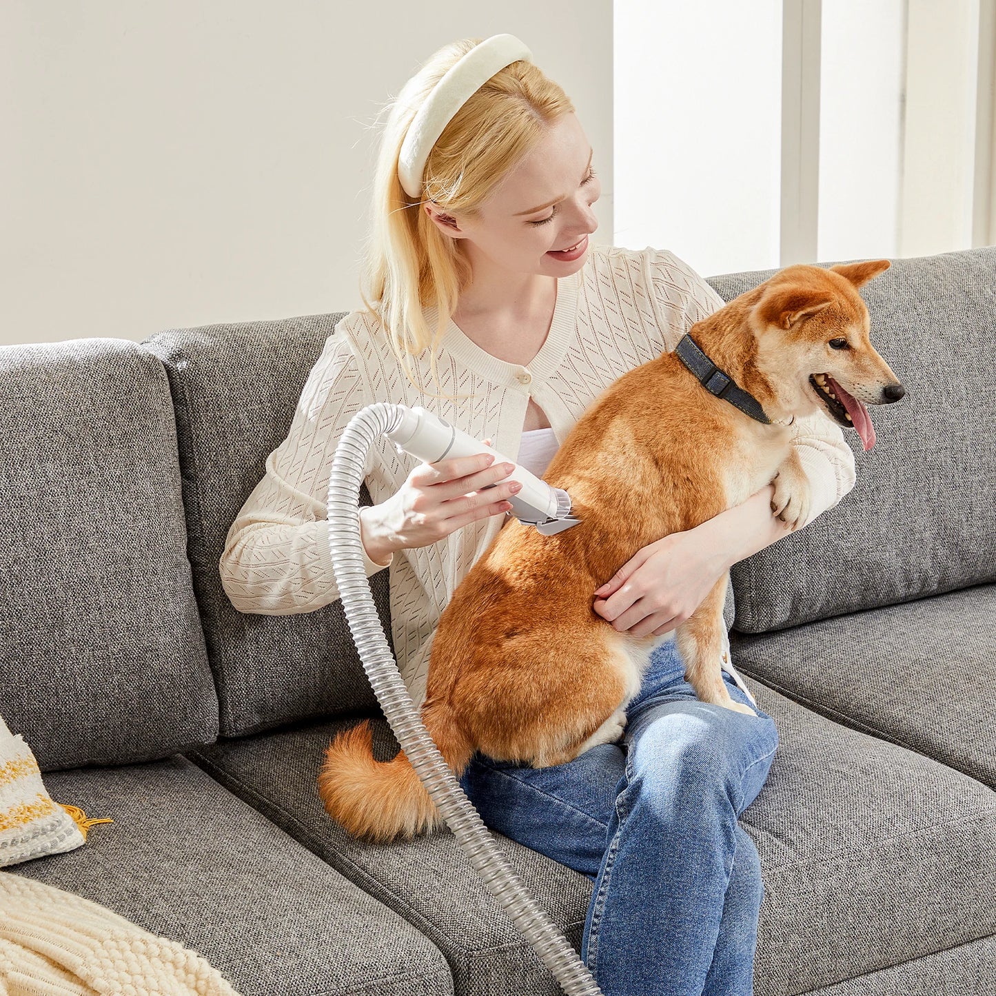 Elvora GroomVac Pro™ – 5-in-1 Pet Grooming Vacuum Kit 🐾✨