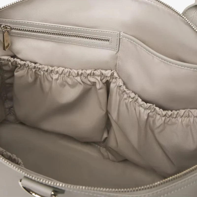 Customized PU Leather Three-in-One Portable Handbag Diaper Backpack Travel Shoulder Strap Mother Bag Fashionable Simple Design