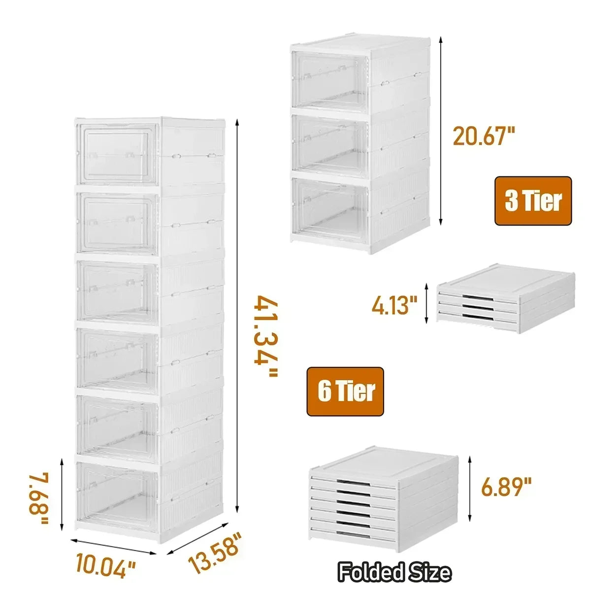6-Tier Foldable Sneaker Display Gallery