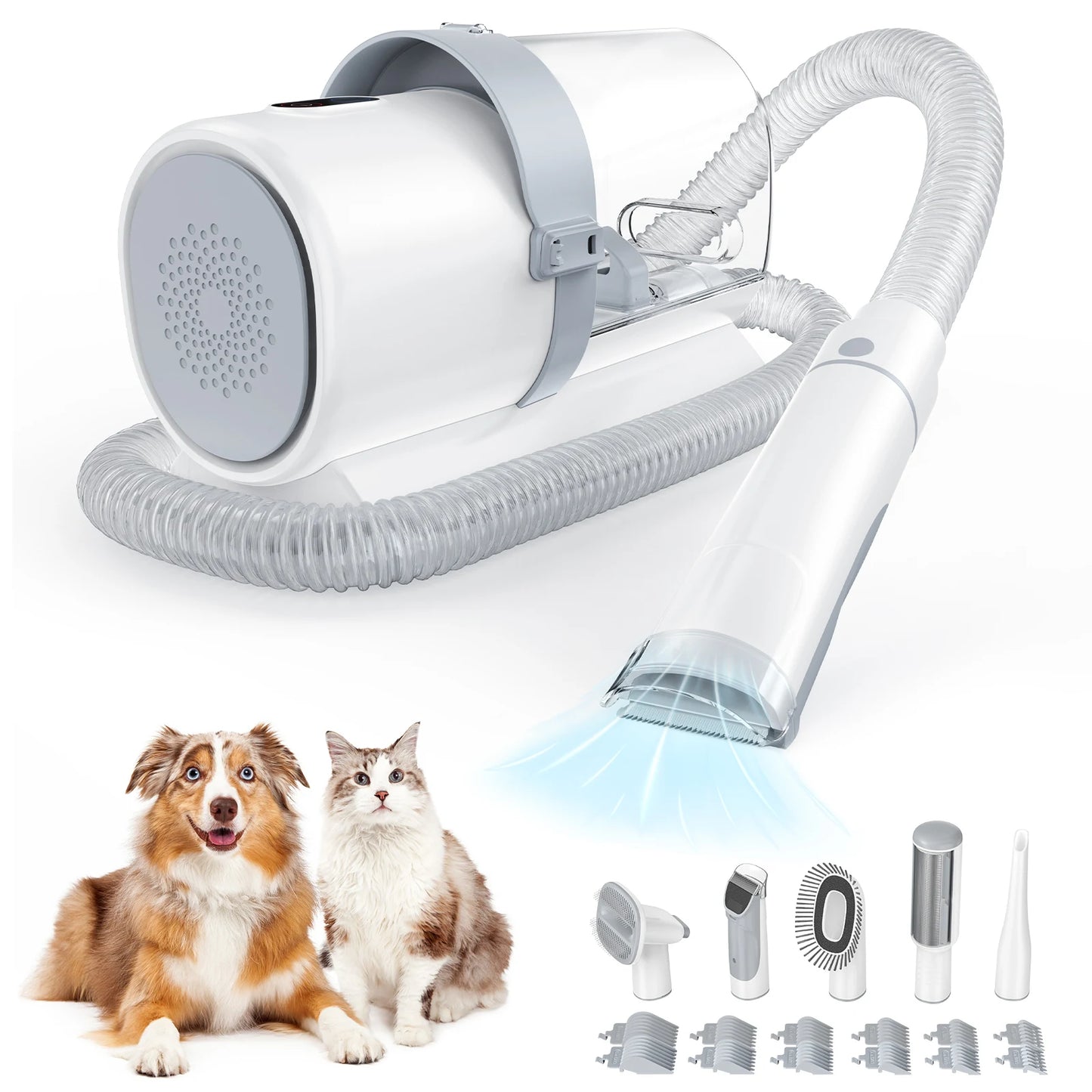 Elvora GroomVac Pro™ – 5-in-1 Pet Grooming Vacuum Kit 🐾✨