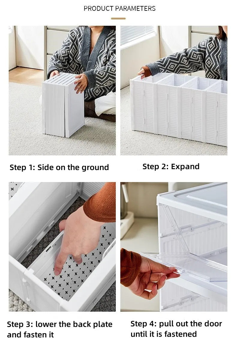 ClearStack™ – Foldable Shoe Organizer 👟✨