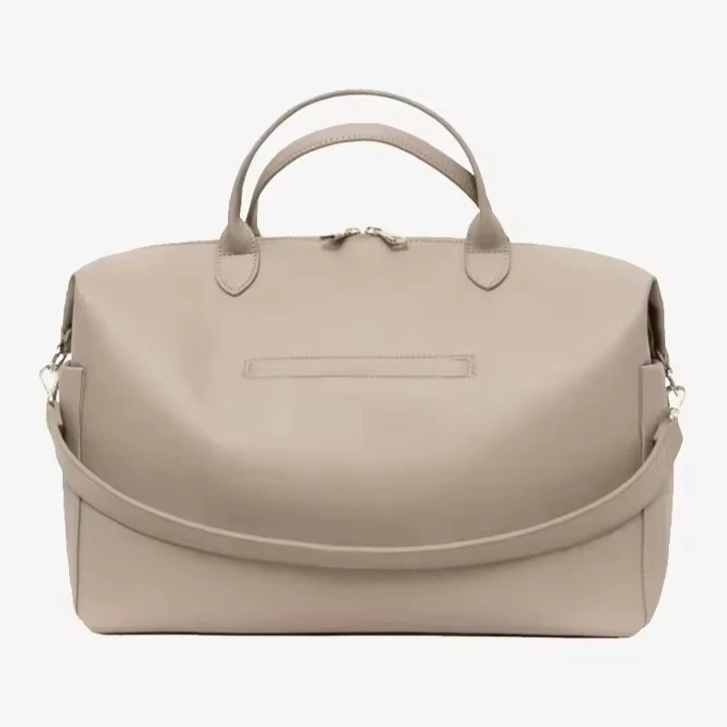 Customized PU Leather Three-in-One Portable Handbag Diaper Backpack Travel Shoulder Strap Mother Bag Fashionable Simple Design