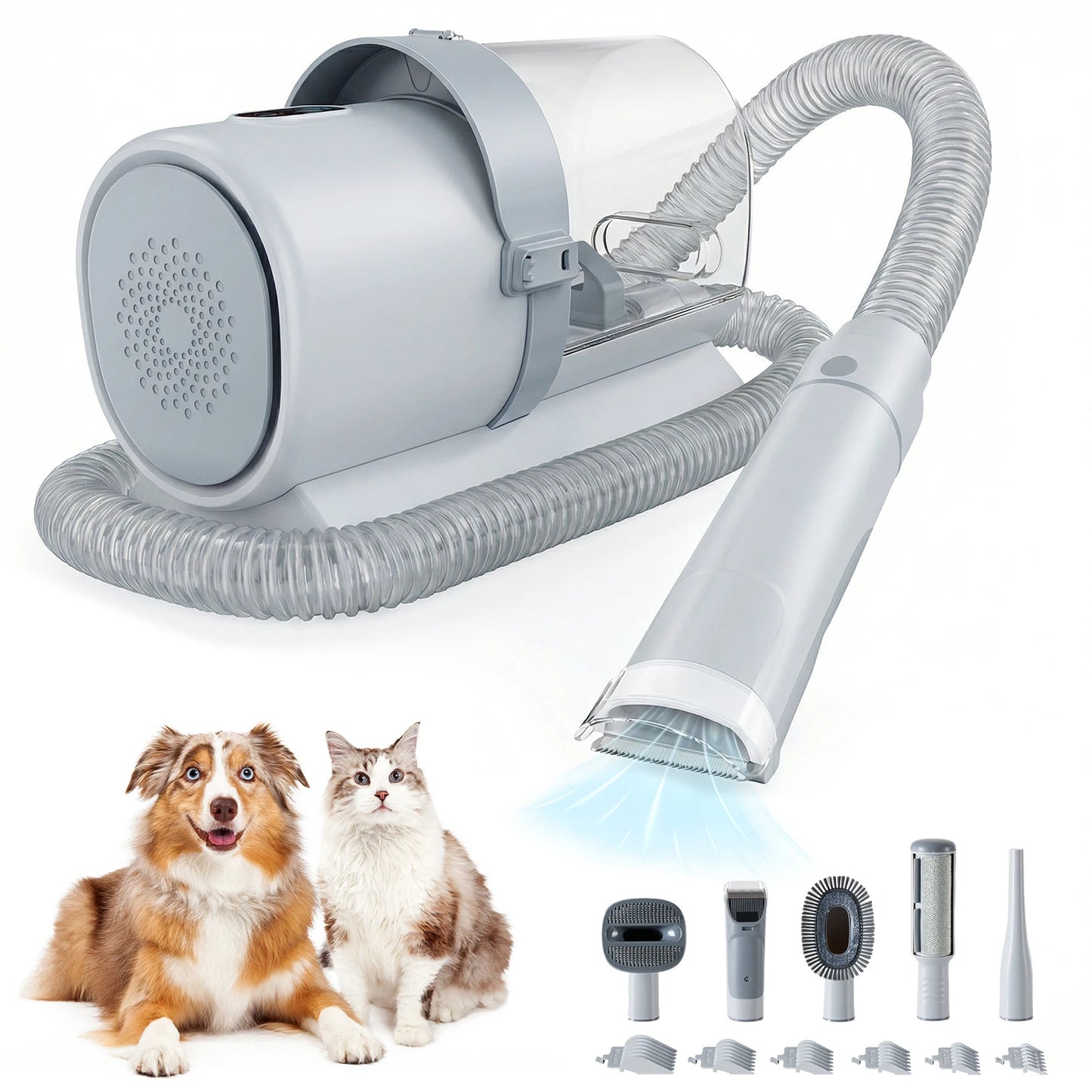 Elvora GroomVac Pro™ – 5-in-1 Pet Grooming Vacuum Kit 🐾✨