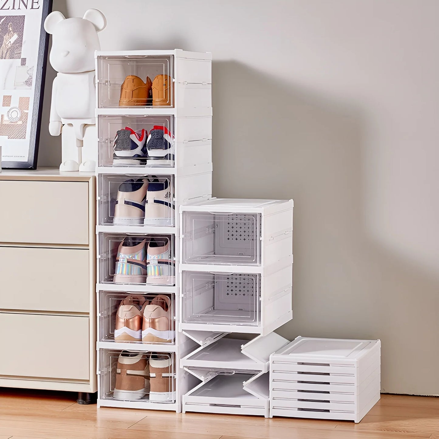 6-Tier Foldable Sneaker Display Gallery