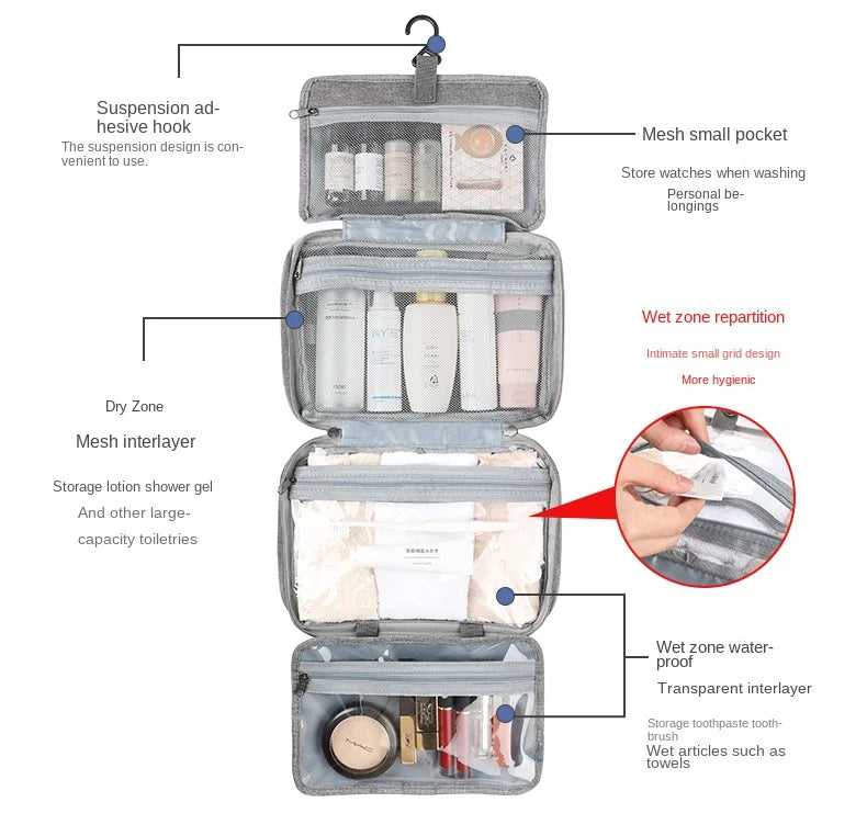 TravelNest™ – Hanging Travel Organizer ✨🧳