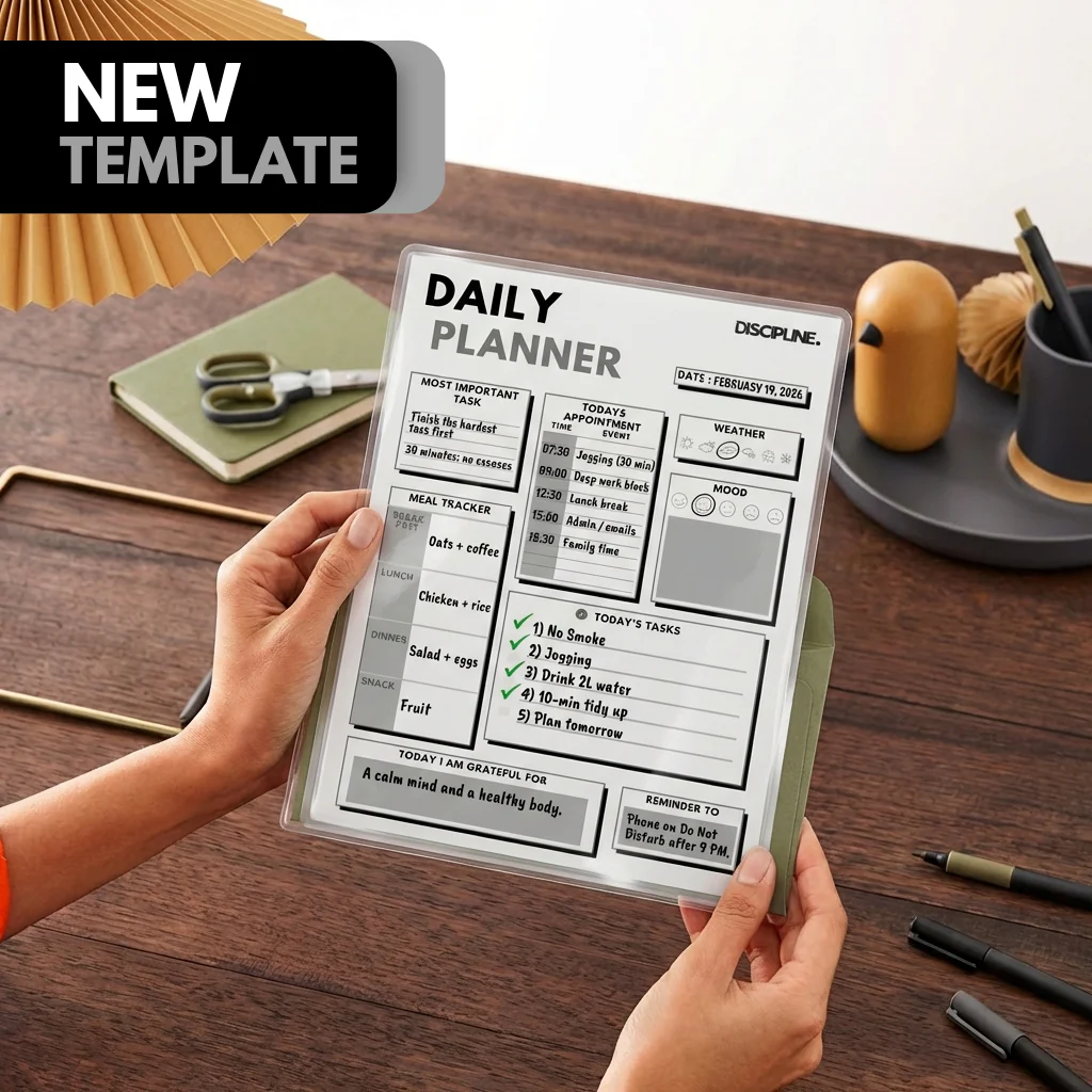 31-Day Discipline Habit Tracker Printable